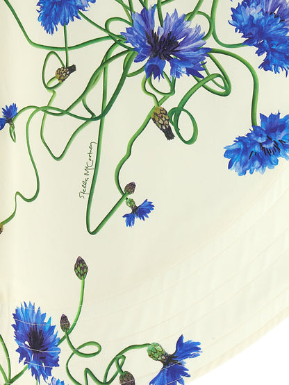 Skirt by Stella McCartney for women in cotton blue, floral & print features a captivating silhouette, showcasing the captivating Women's High Rise Cotton Mini Skirt design with a sophisticated mini for a captivating look.