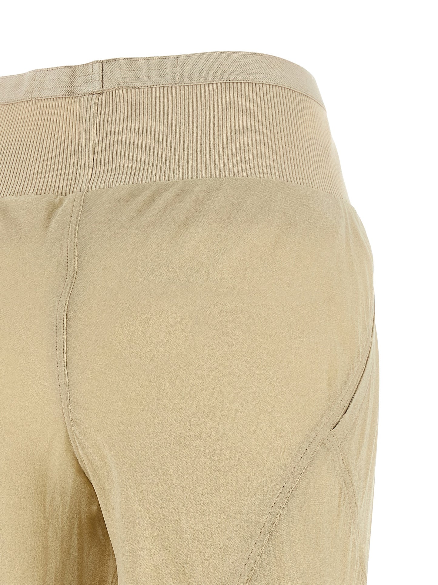 Rick Owens Women's Flared Wide Silk Trousers - Beige Transparent