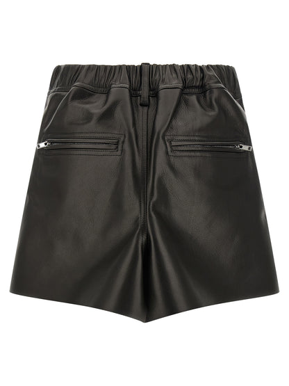Skirt by Rick Owens for women in calfskin leather black features a sublime silhouette, showcasing the sublime design of the Ribbon Women's Asymmetrical Calfskin Leather Mini Long Skirt in a sophisticated mini long.