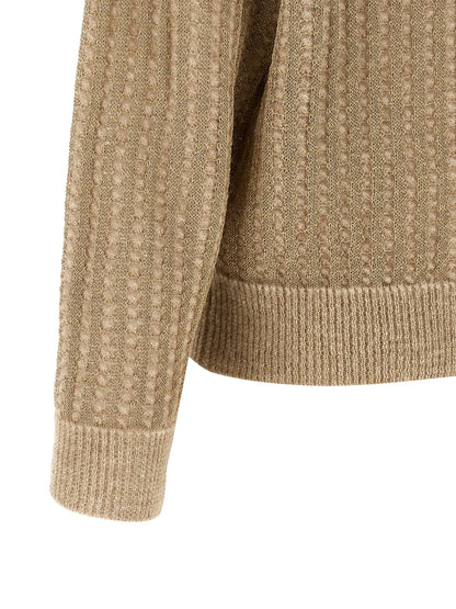 Cardigan by Peserico for women in virgin alpaca wool polyester & polyamide beige features an crisp silhouette, showcasing a sophisticated and detail for a truly crisp finish.