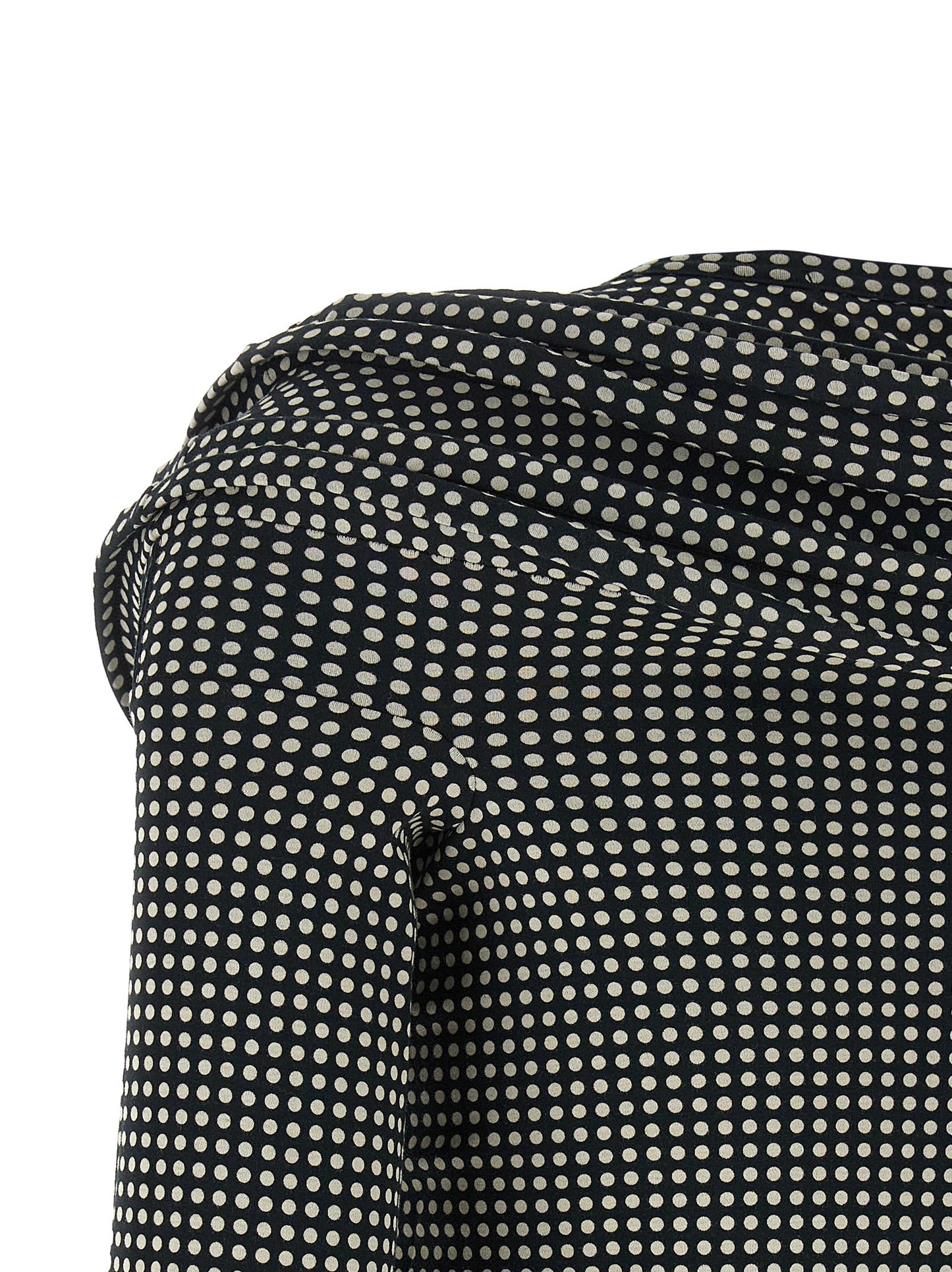 Dress by Junya Watanabe for women in cotton bicolour, black, white & patterned features an magnificent silhouette, artfully detailed with a magnificent and that flows into an magnificent short mini.