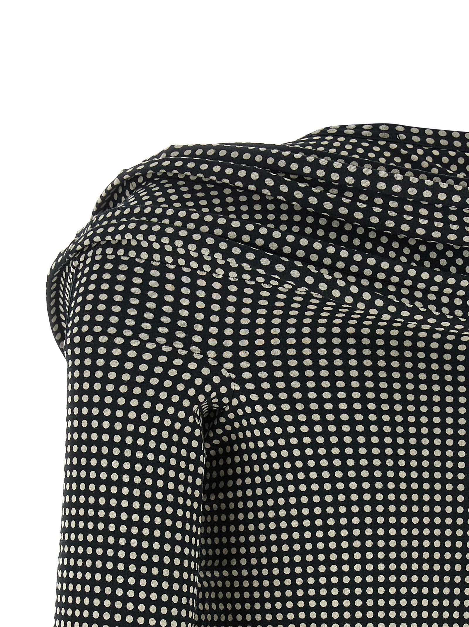 Dress by Junya Watanabe for women in cotton bicolour, black, white & patterned features an magnificent silhouette, artfully detailed with a magnificent and that flows into an magnificent short mini.