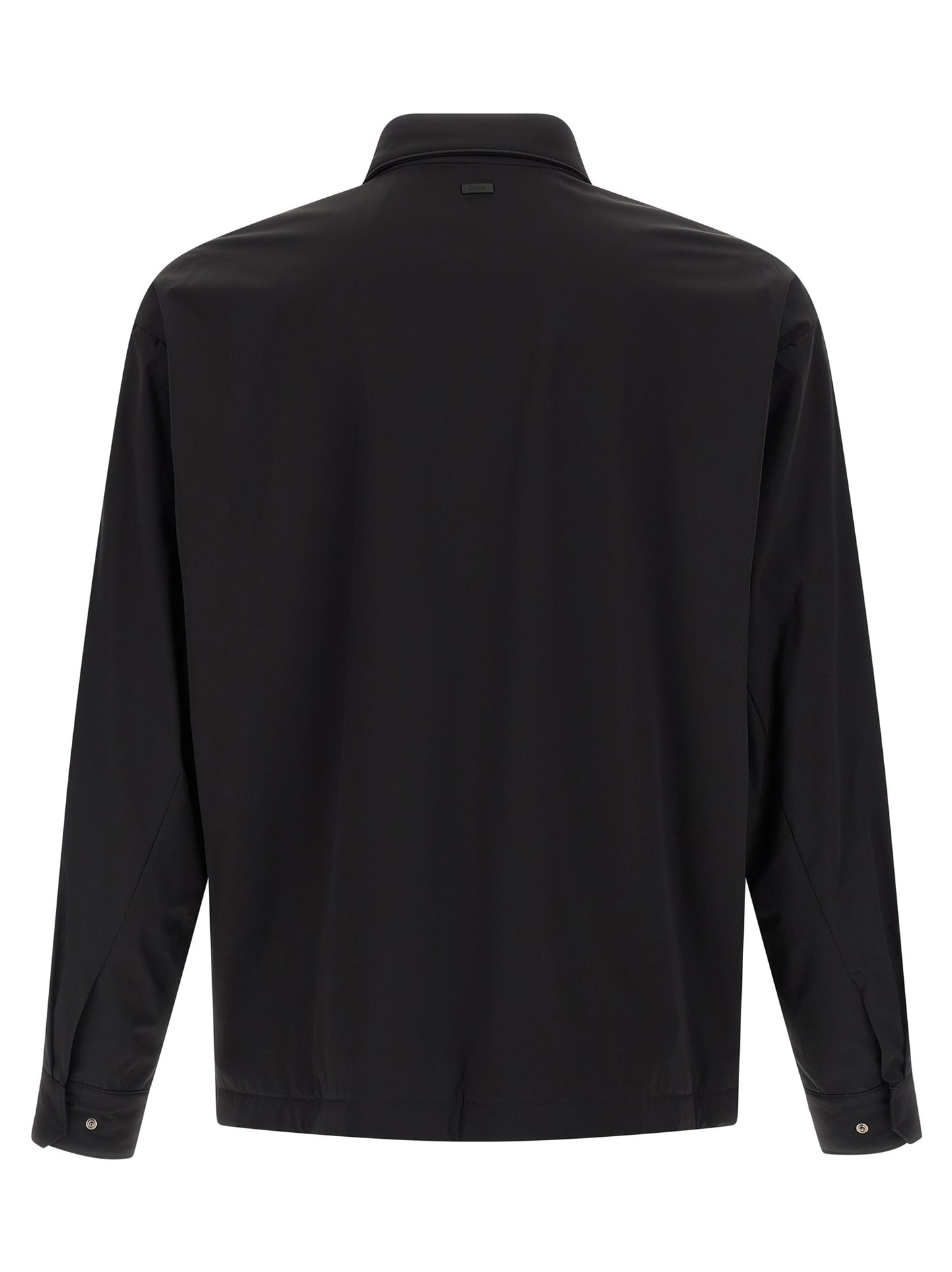 Windbreaker Jacket by Herno for men in stretch polyamide black showcases a urban chic silhouette, detailed with a urban chic and functional windproof & pockets for a polished finish.