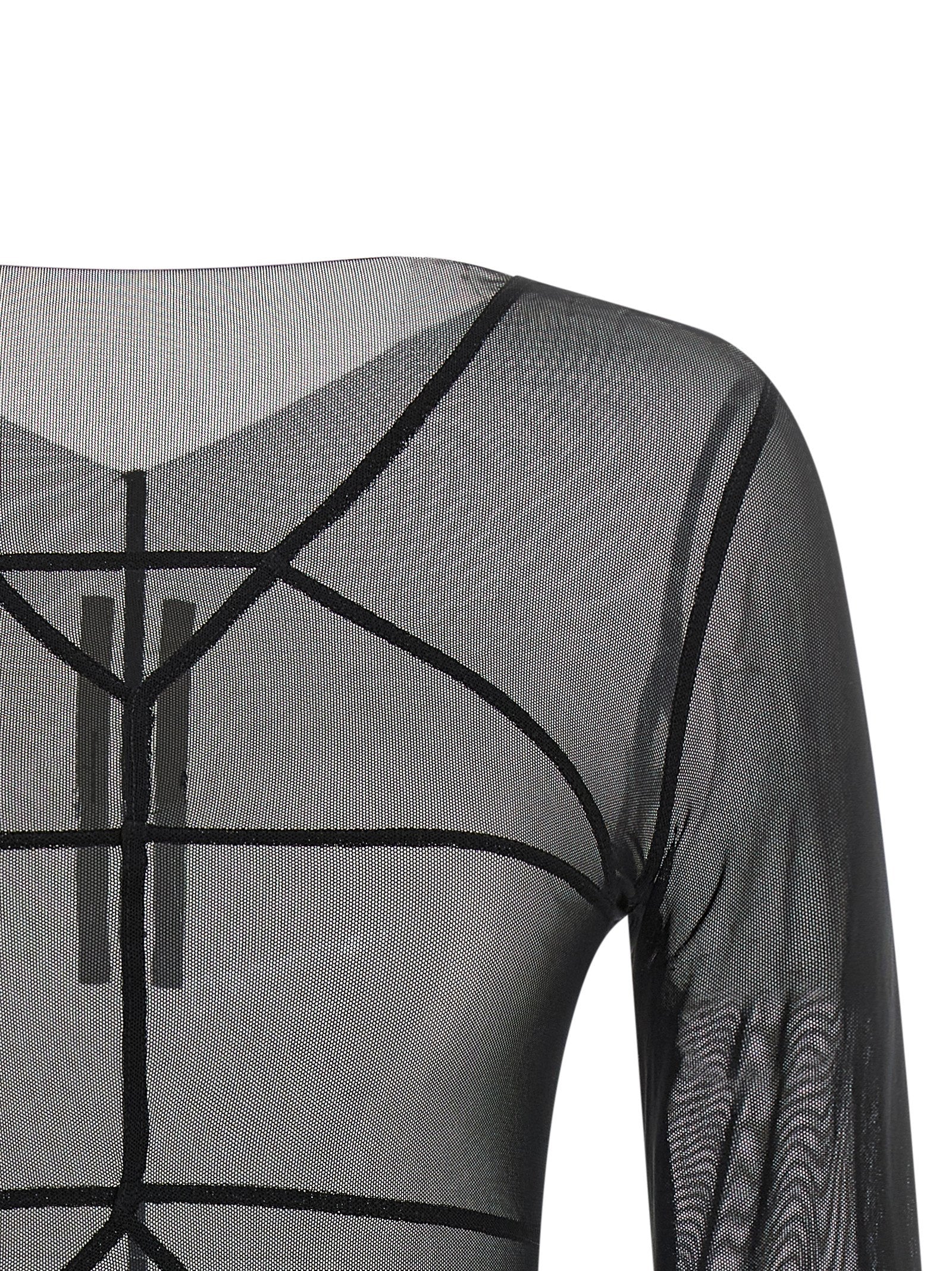 Cardigan by Rick Owens for women in stretch nylon black & transparent features an crisp silhouette, showcasing a sophisticated asymmetric neckline and detail for a truly crisp finish.