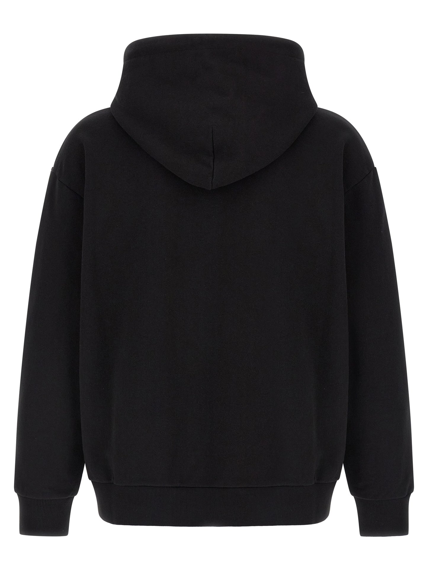Sweatshirt Hoodie by MM6 Maison Margiela for men in cotton black features a edgy silhouette, detailed with a edgy hooded neckline and for a refined finish.