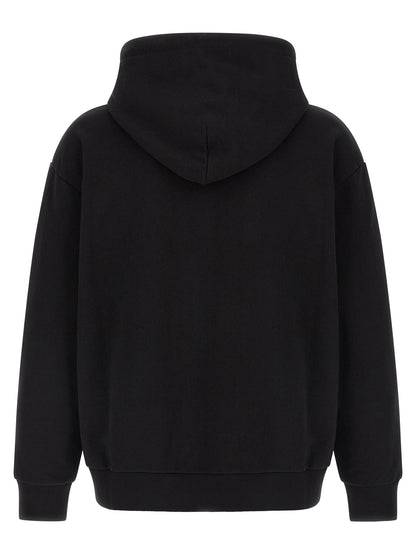 Sweatshirt Hoodie by MM6 Maison Margiela for men in cotton black features a edgy silhouette, detailed with a edgy hooded neckline and for a refined finish.