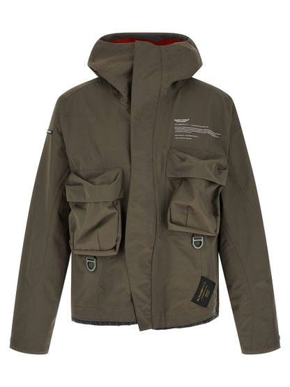 Undercover Men's Windproof Nylon Fabric Hooded Parka - Gray