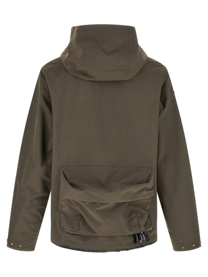 Undercover Men's Windproof Nylon Fabric Hooded Parka - Gray
