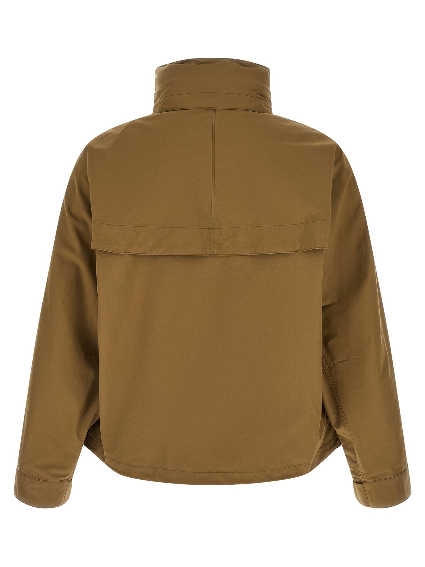 Hooded Parka by Lemaire for men in cotton bicolour & green features a stylish silhouette, meticulously detailed with a sophisticated hooded high-neck neckline and functional lightweight, pockets & hooded for a stylish finish.