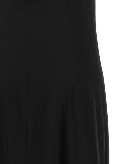 Dress by Peserico for women in viscose satin & rhinestone black features an cute silhouette, detailed with a and that elegantly flows into a cute maxi long.
