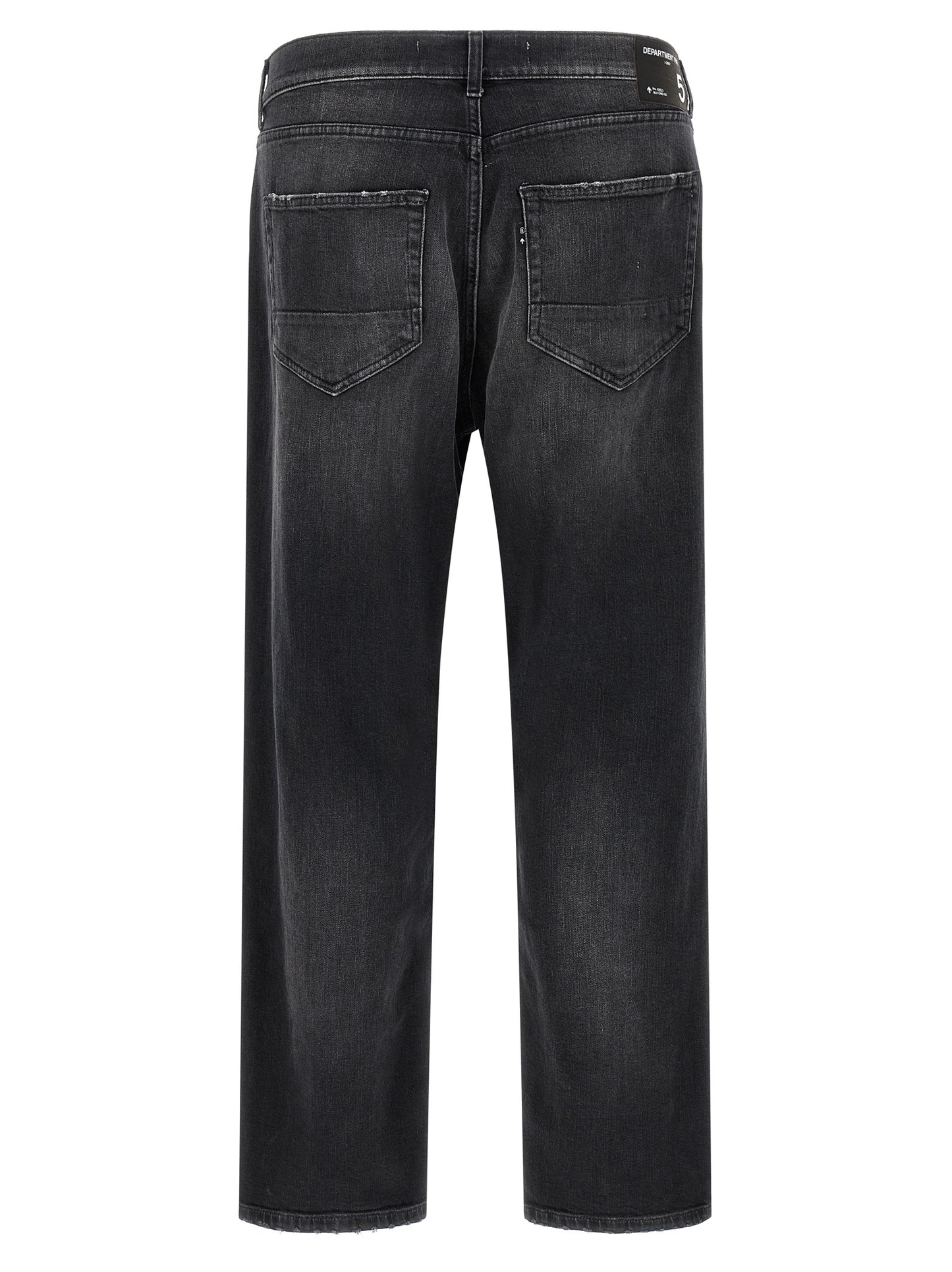 Jeans by Department 5 for men in stretch denim cotton black features a refined silhouette with a refined straight-leg, wide & cropped, defined by a and a refined cropped for a refined finish.