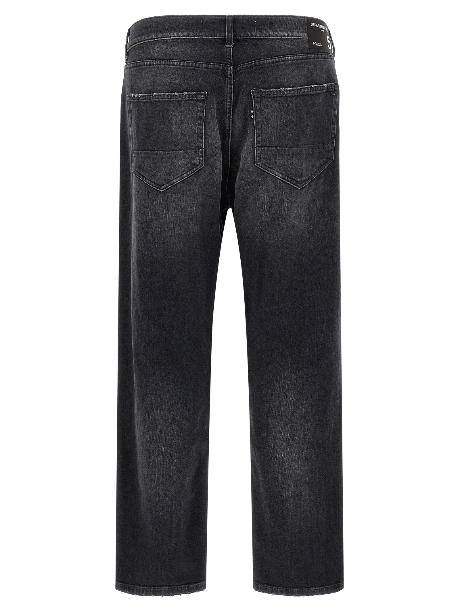 Jeans by Department 5 for men in stretch denim cotton black features a refined silhouette with a refined straight-leg, wide & cropped, defined by a and a refined cropped for a refined finish.