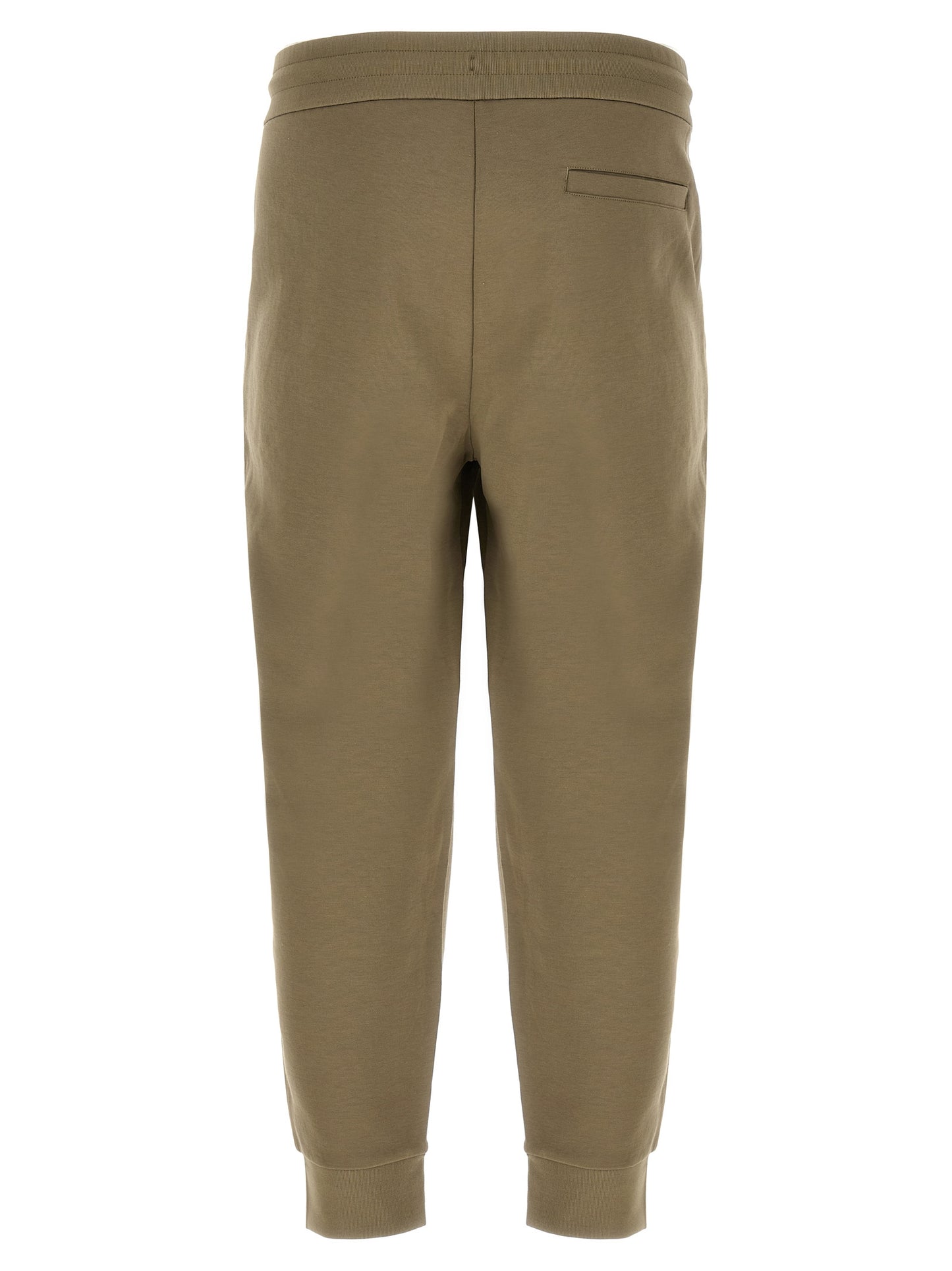Joggers by Hugo Boss for men in polyester cotton & leather bicolour & green features a refined silhouette with a refined straight-leg, defined by a and a refined long for a refined finish.