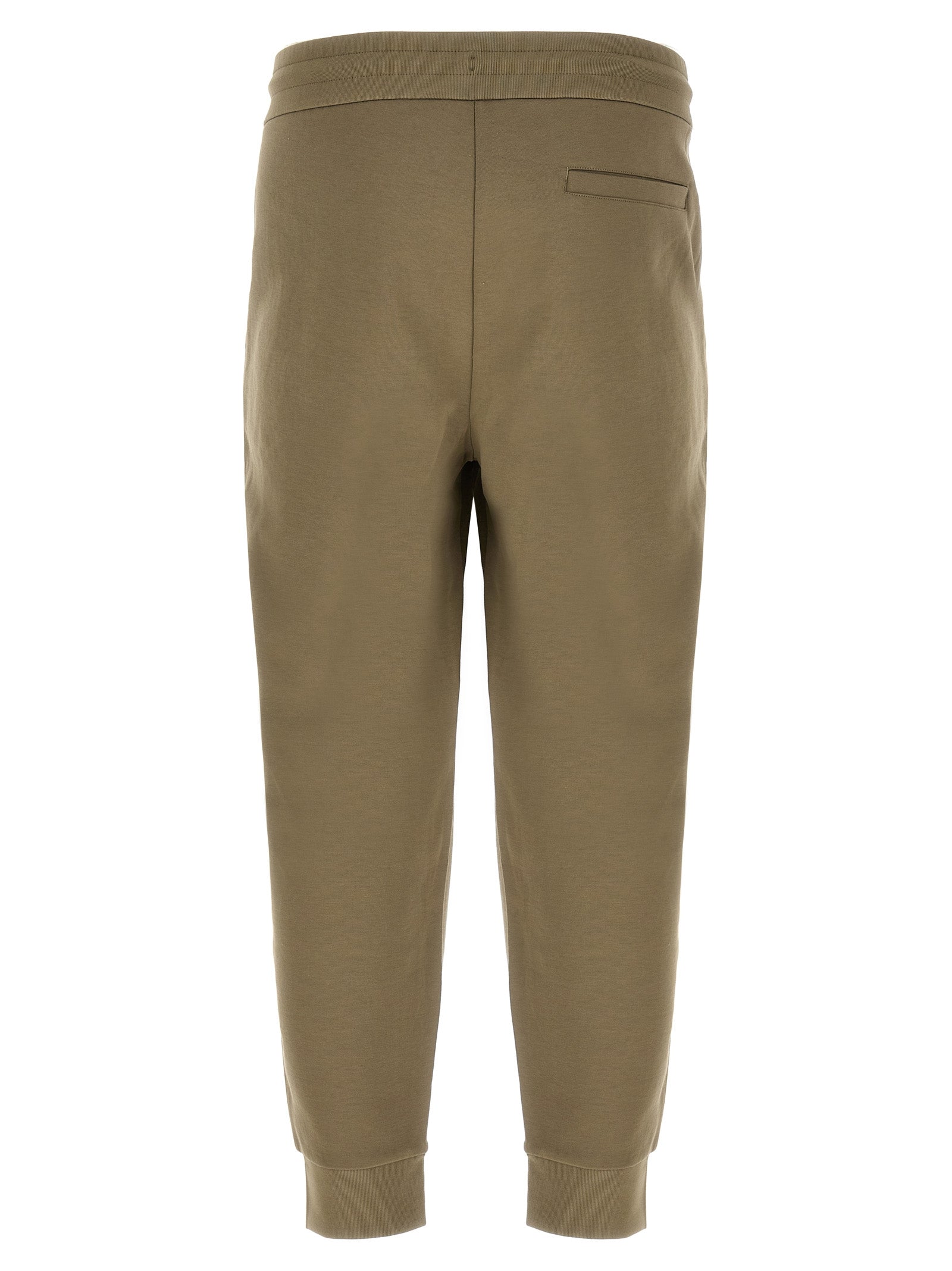 Joggers by Hugo Boss for men in polyester cotton & leather bicolour & green features a refined silhouette with a refined straight-leg, defined by a and a refined long for a refined finish.