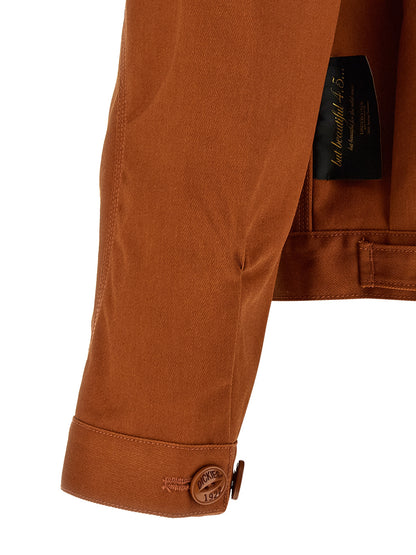 Undercover Men's Polyester Cotton Twill Windbreaker Jacket - Brown