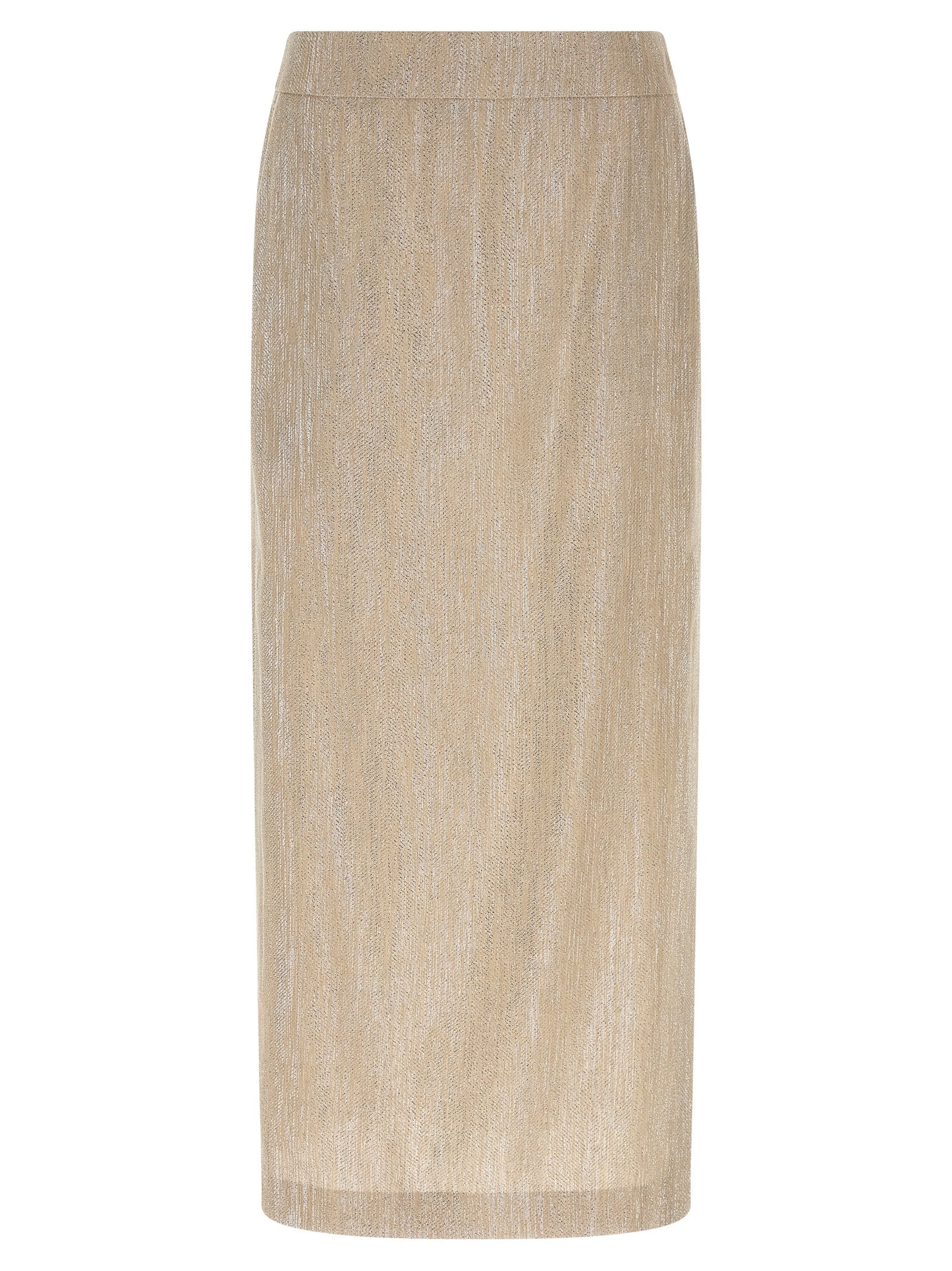 Skirt by Peserico for women in line poly cotton & viscose beige features a contoured silhouette from the Women's Straight Line Poly Cotton & Viscose Skirt collection, characterized by its contoured midi for a contoured finish.