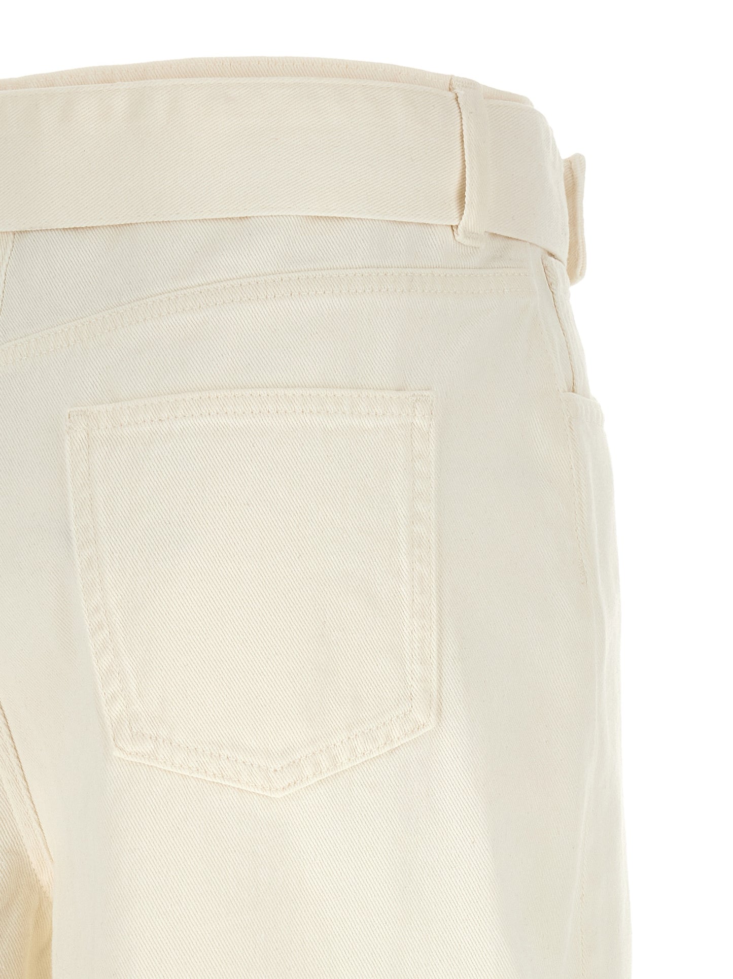 Jeans by Twinset for women in denim cotton white features an refined tailoring silhouette, showcasing a premium flared & wide with a high rise and long cut for a refined tailoring look.
