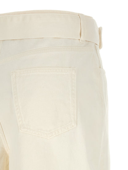 Jeans by Twinset for women in denim cotton white features an refined tailoring silhouette, showcasing a premium flared & wide with a high rise and long cut for a refined tailoring look.