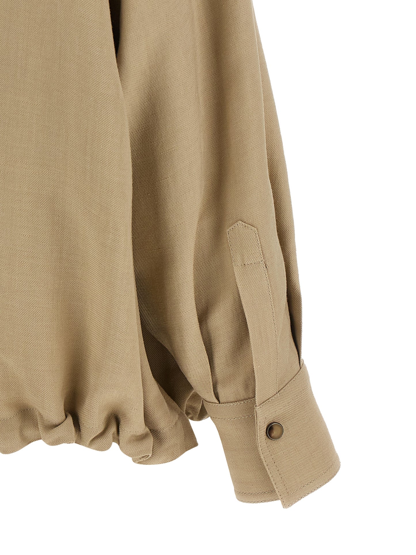 Blouse by Brunello Cucinelli for women in linen & viscose beige features an polished silhouette, showcasing a sophisticated and detail for a truly polished finish.