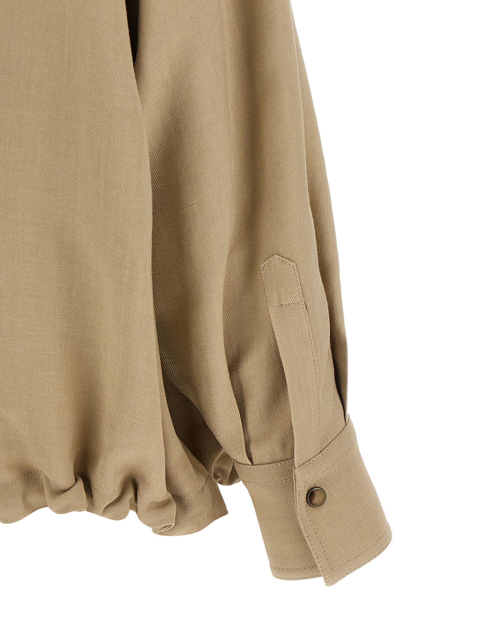 Blouse by Brunello Cucinelli for women in linen & viscose beige features an polished silhouette, showcasing a sophisticated and detail for a truly polished finish.