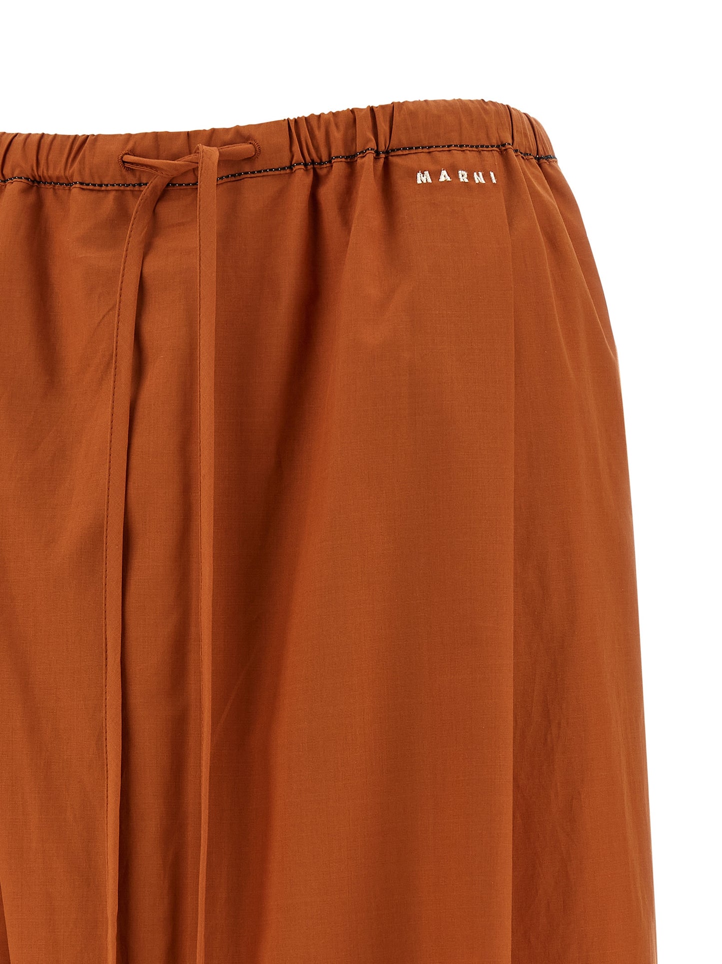 Marni Marni Women's Wide Cotton Casual Pants - Orange