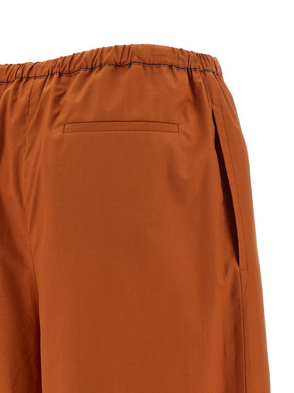 Marni Marni Women's Wide Cotton Casual Pants - Orange