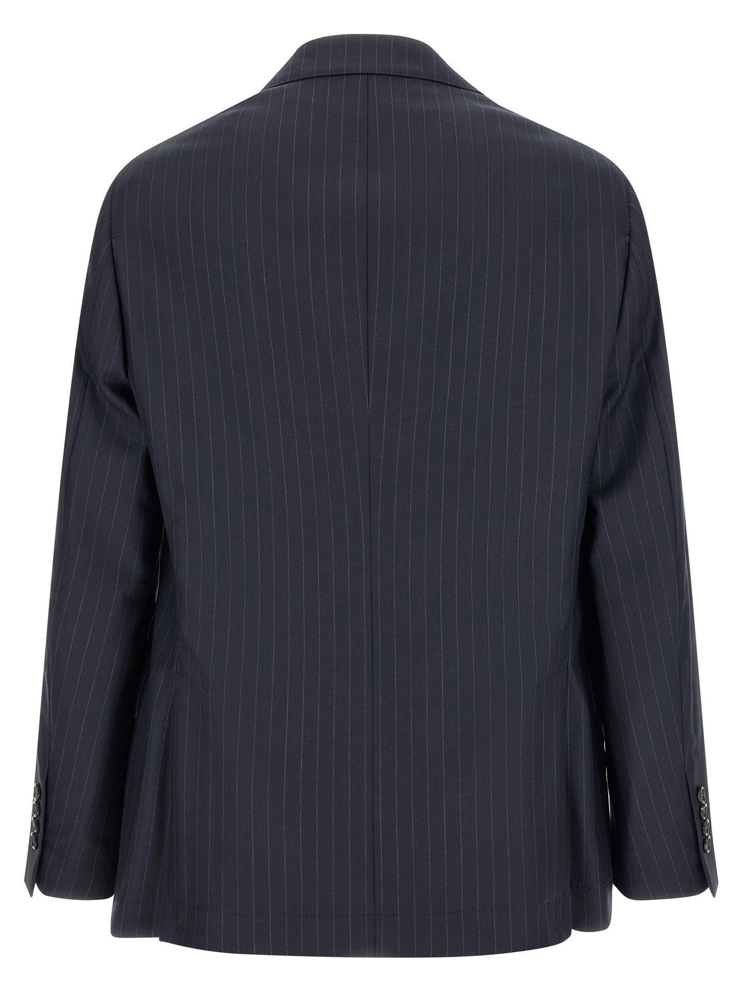 Blazer by Brunello Cucinelli for men in virgin wool blue & horn presents a distinguished silhouette, detailed with a distinguished and distinctive for a truly sophisticated finish.