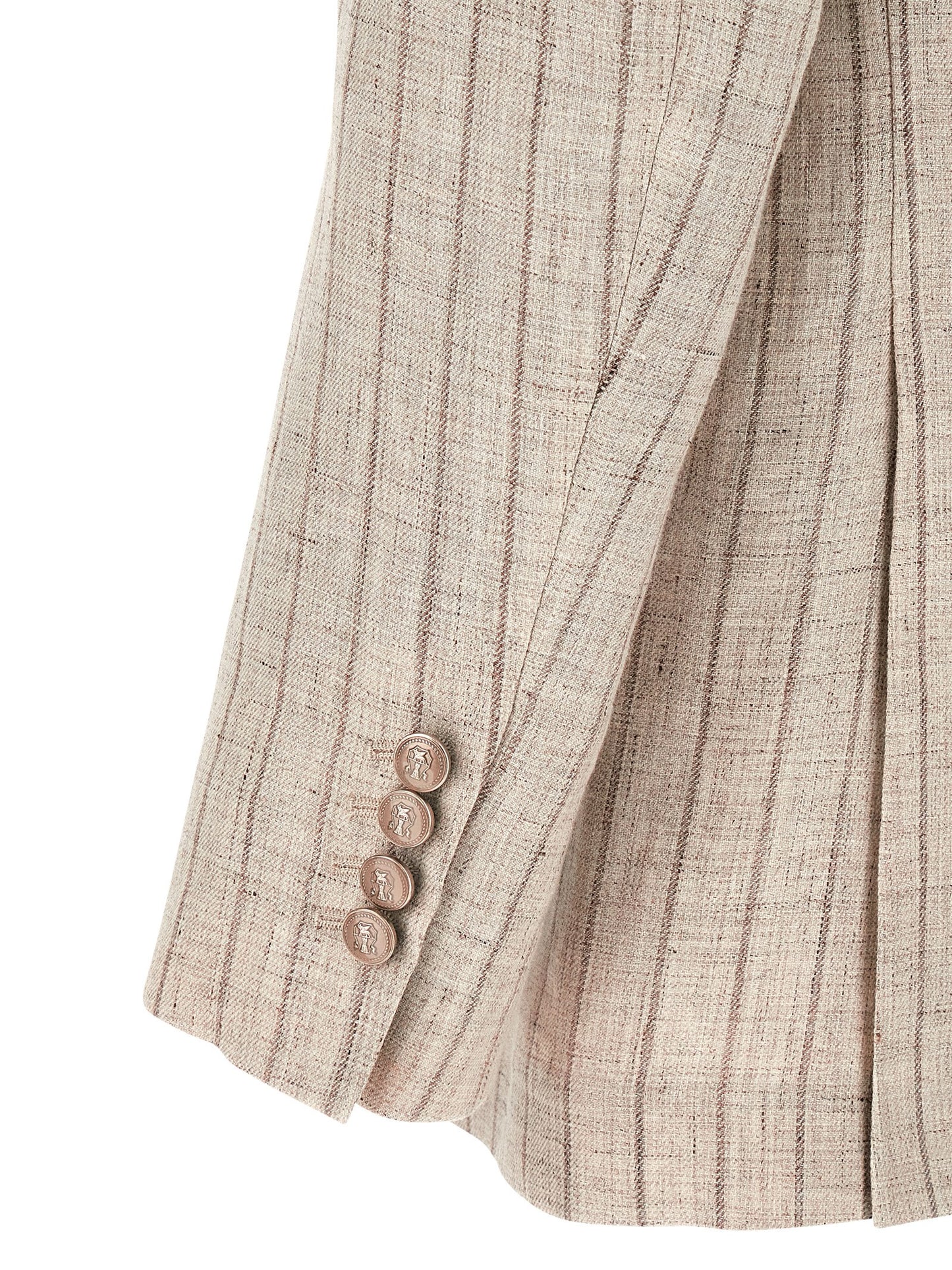 Blazer by Brunello Cucinelli for men in cupro linen twill gray showcases a discerning silhouette, elegantly detailed with a sophisticated and premium for a truly discerning finish.