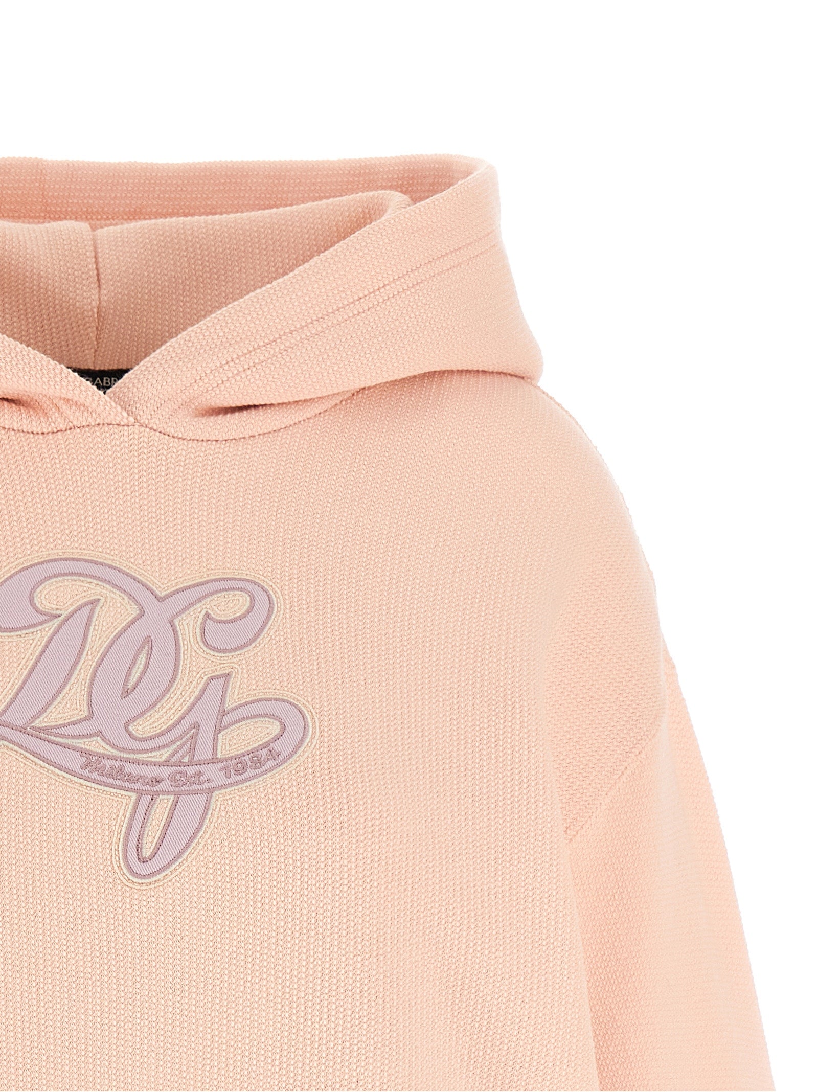 Sweatshirt Hoodie by Dolce & Gabbana for women in cotton multicolor & pink features a edgy silhouette, detailed with a edgy hooded neckline and for a refined finish.