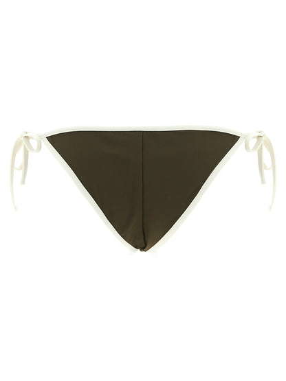 Brunello Cucinelli Heart Women's Stretch Polyamide Bikini - Bicolour Green
