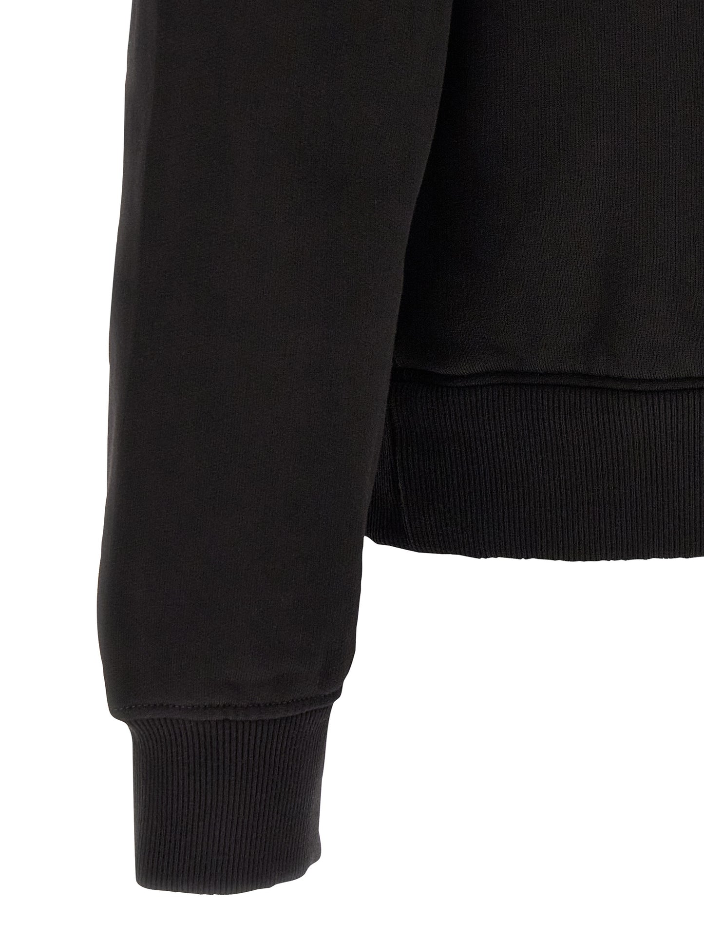 Sweatshirt Hoodie by Dolce & Gabbana for men in cotton black showcases a city-ready silhouette, artfully detailed with a signature and for a city-ready finish.