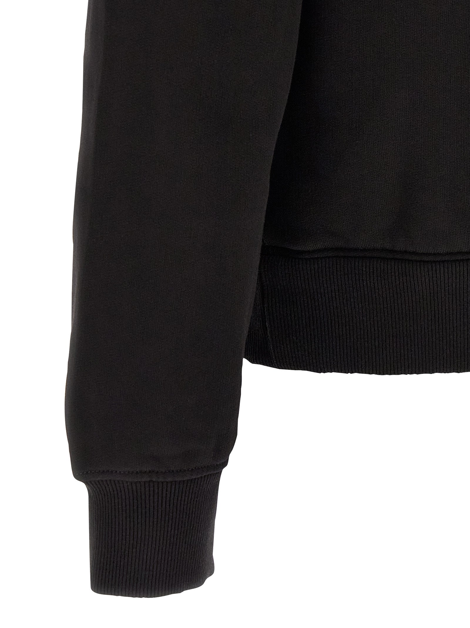 Sweatshirt Hoodie by Dolce & Gabbana for men in cotton black showcases a city-ready silhouette, artfully detailed with a signature and for a city-ready finish.
