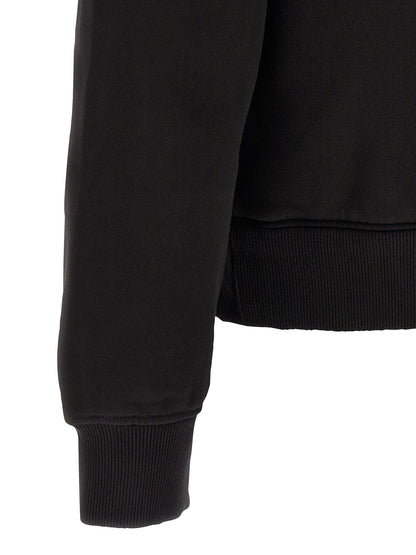 Sweatshirt Hoodie by Dolce & Gabbana for men in cotton black showcases a city-ready silhouette, artfully detailed with a signature and for a city-ready finish.