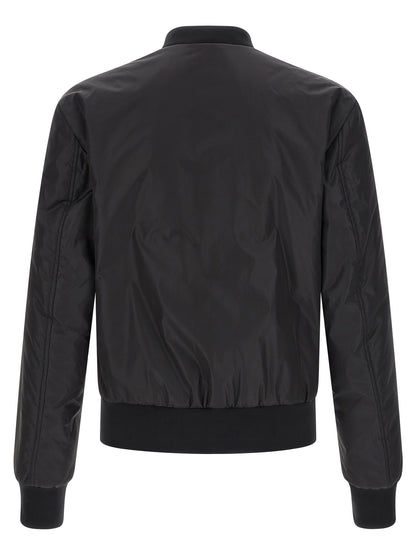 Dolce & Gabbana Black Polyamide Bomber