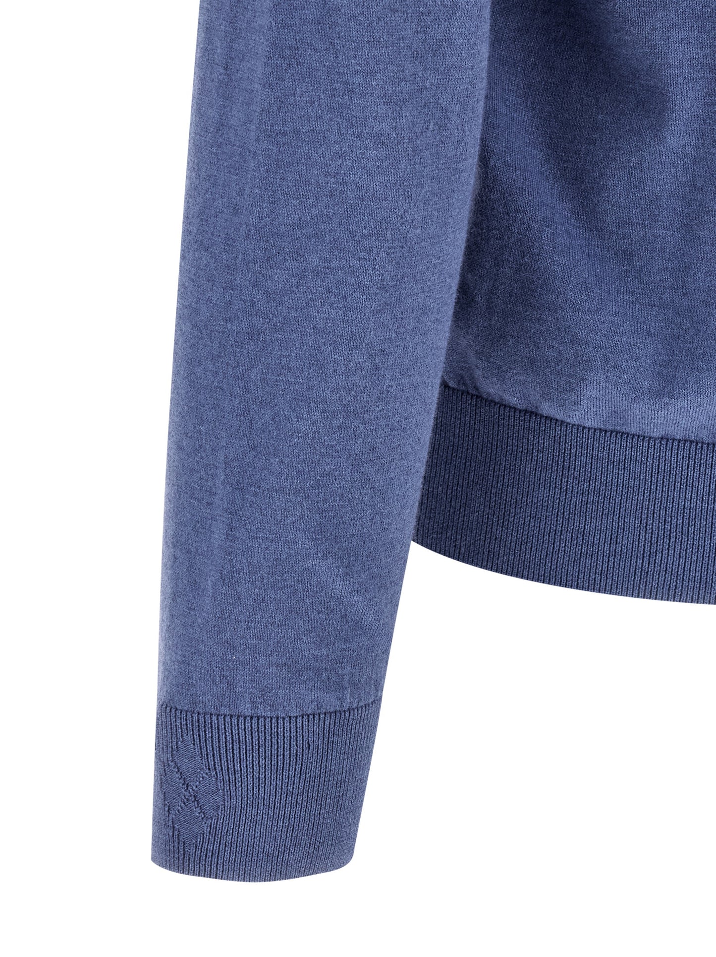 Cardigan by Ballantyne for men in cashmere cotton blend blue, pearl, patterned, argyle & jacquard features a nuanced silhouette with a refined and nuanced detailing for a sophisticated look.