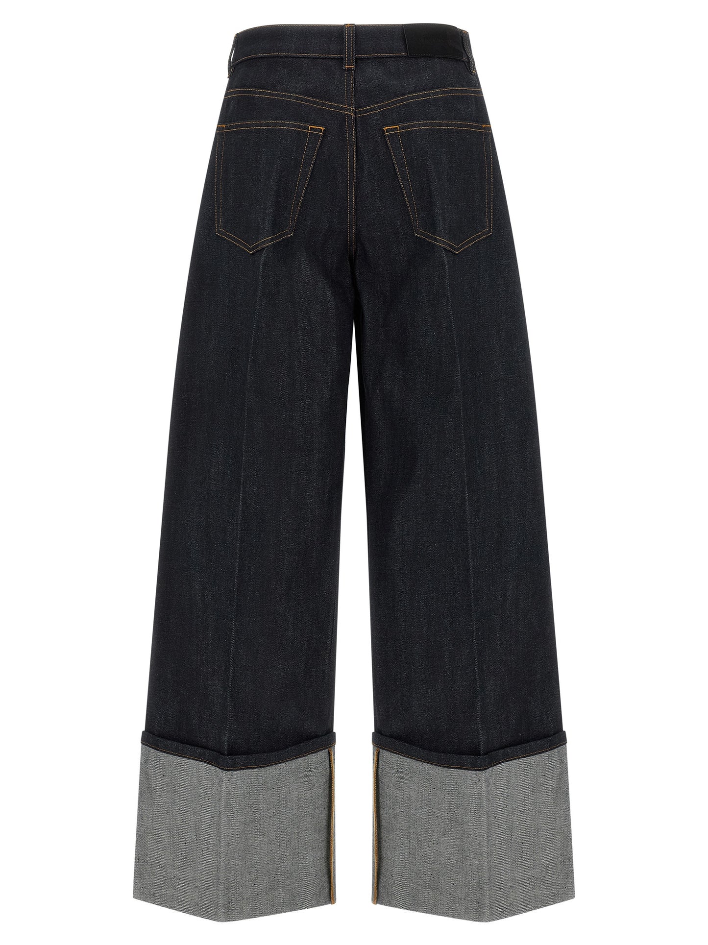 Jeans by Givenchy for women in denim cotton & suede leather blue presents a refined pantology silhouette, artfully defined by a refined pantology flared & wide, long, and a sophisticated .