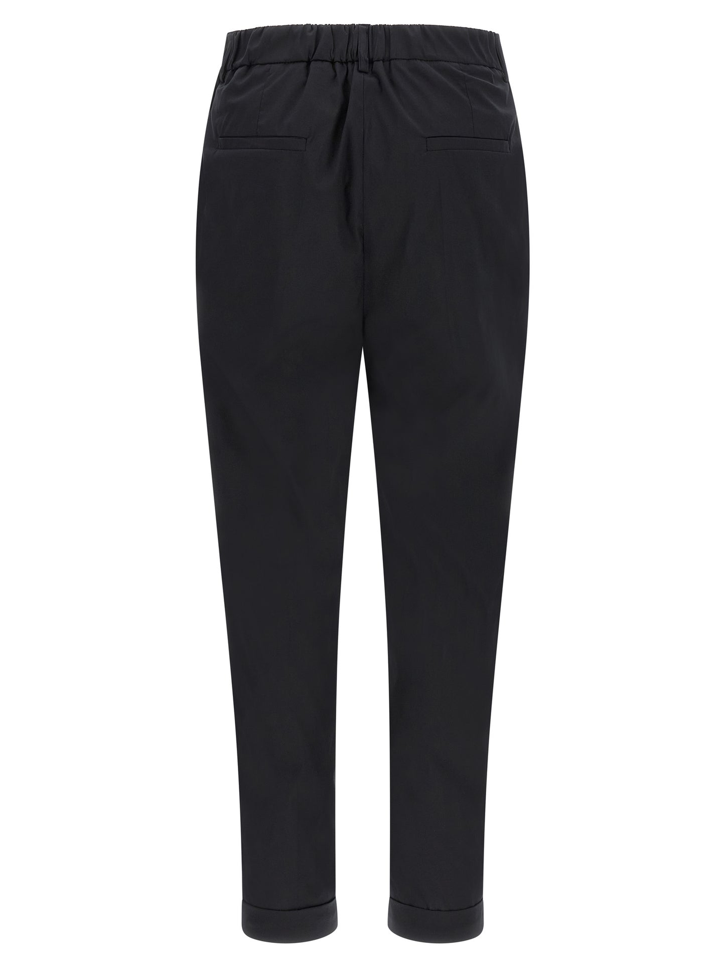Kiton Black Cotton Casual Pants