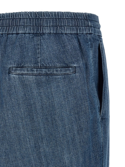 Jeans by Brunello Cucinelli for men in denim cotton blue features an sartorial relaxed-fit and long with a cut for a sartorial finish.