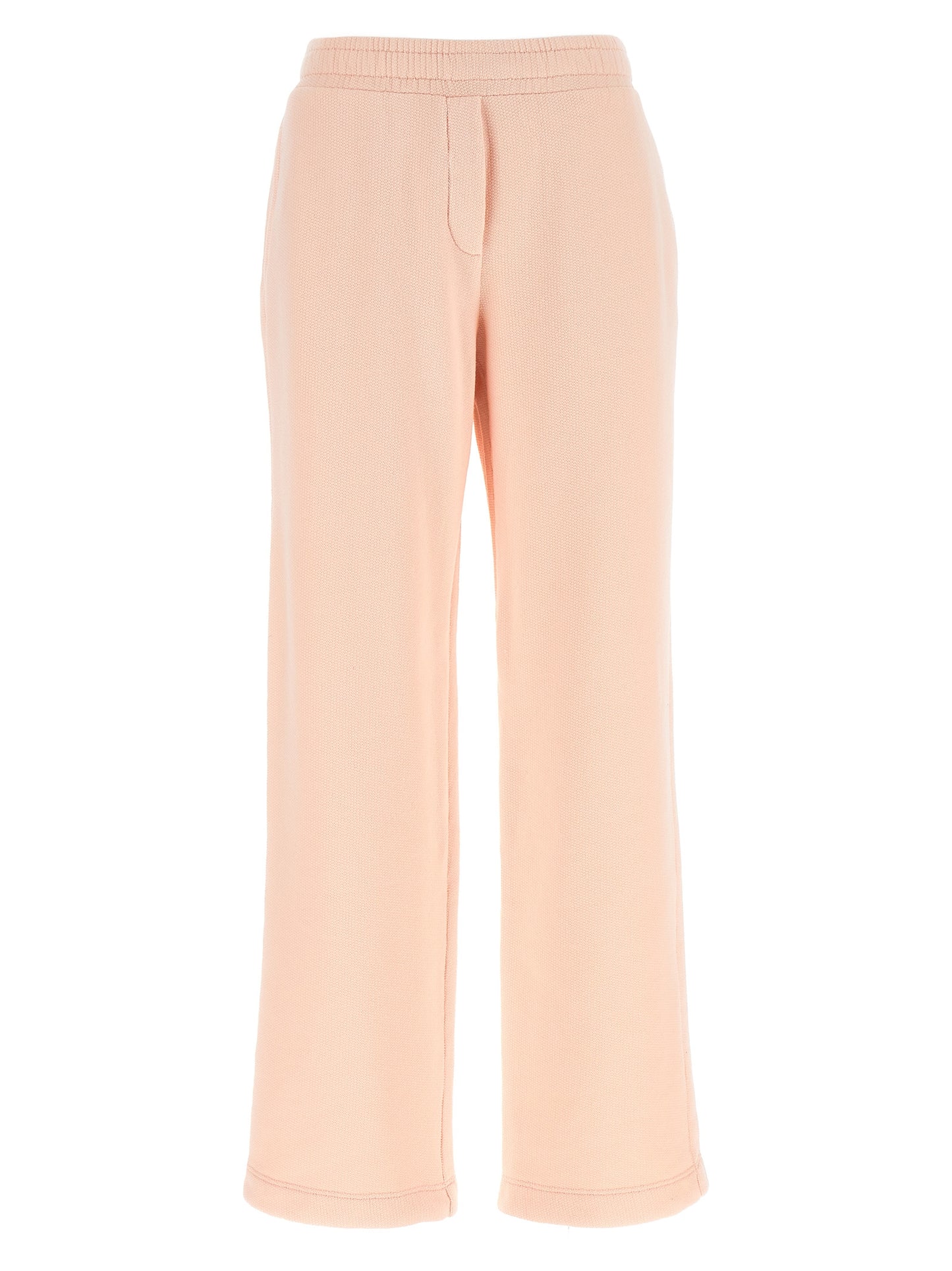 Joggers by Dolce & Gabbana for women in cotton multicolor & pink features a polished silhouette with a polished athletic & wide, reaching a polished long and finished with a polished .