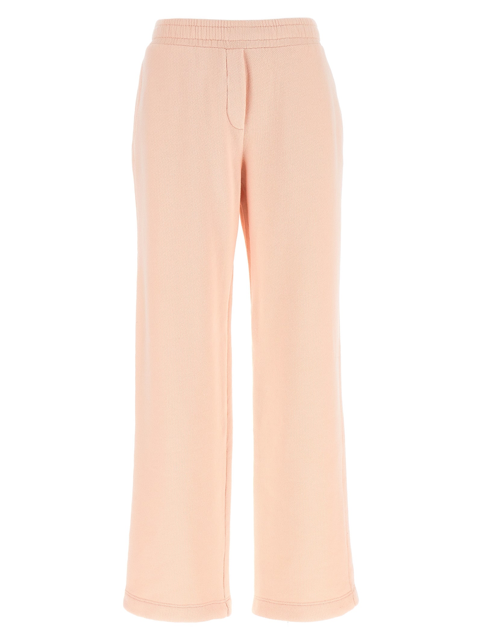 Joggers by Dolce & Gabbana for women in cotton multicolor & pink features a polished silhouette with a polished athletic & wide, reaching a polished long and finished with a polished .