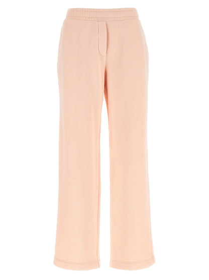 Joggers by Dolce & Gabbana for women in cotton multicolor & pink features a polished silhouette with a polished athletic & wide, reaching a polished long and finished with a polished .
