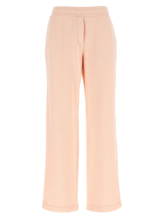 Joggers by Dolce & Gabbana for women in cotton multicolor & pink features a polished silhouette with a polished athletic & wide, reaching a polished long and finished with a polished .