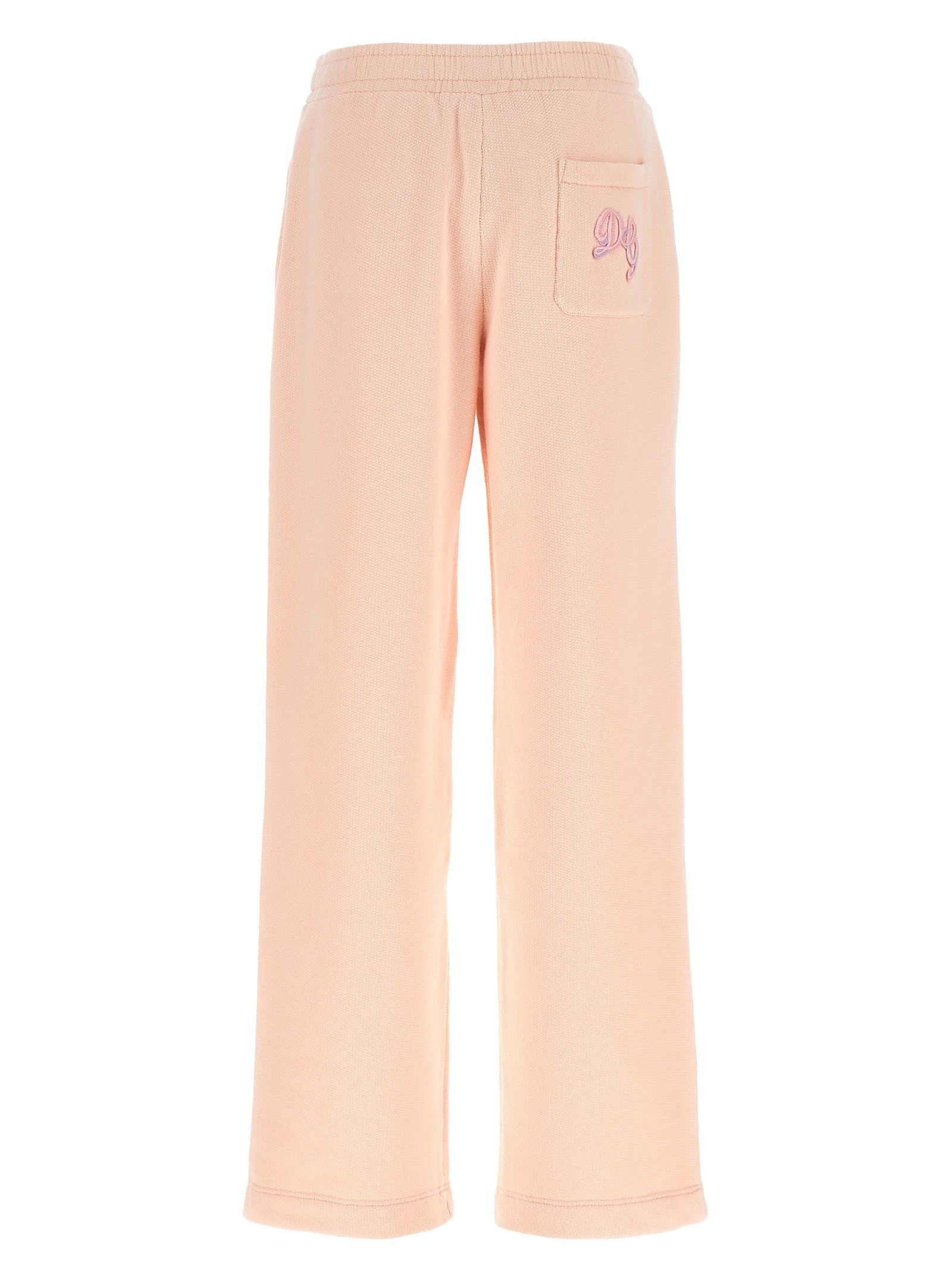 Joggers by Dolce & Gabbana for women in cotton multicolor & pink presents a refined pantology silhouette, artfully defined by a refined pantology athletic & wide, long, and a sophisticated .