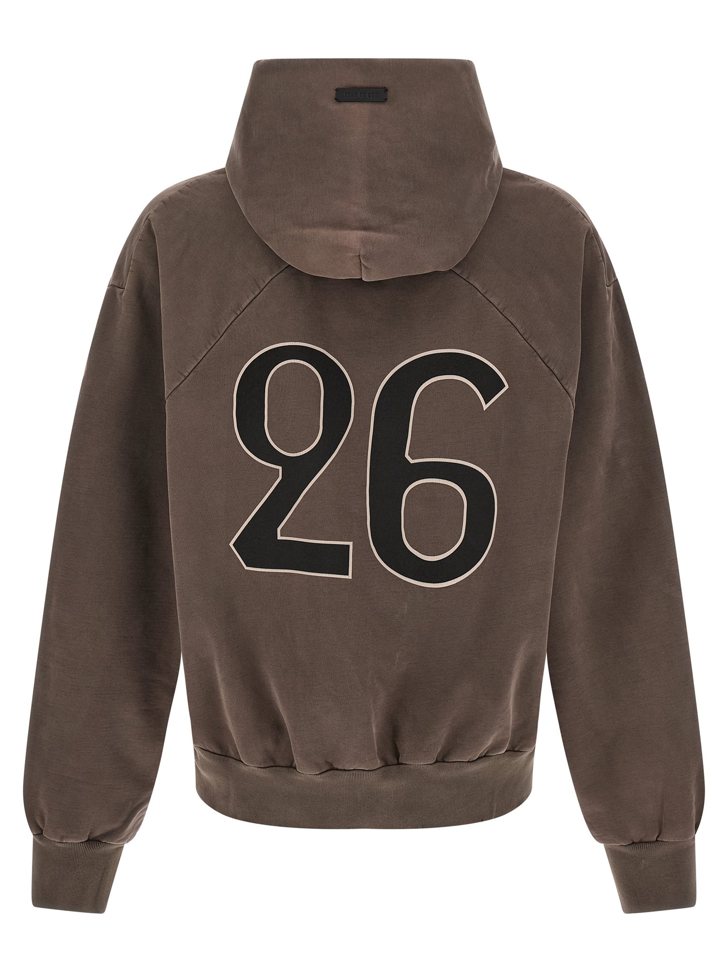 Fear Of God Men's Cotton Sweatshirt Hoodie - Brown Print