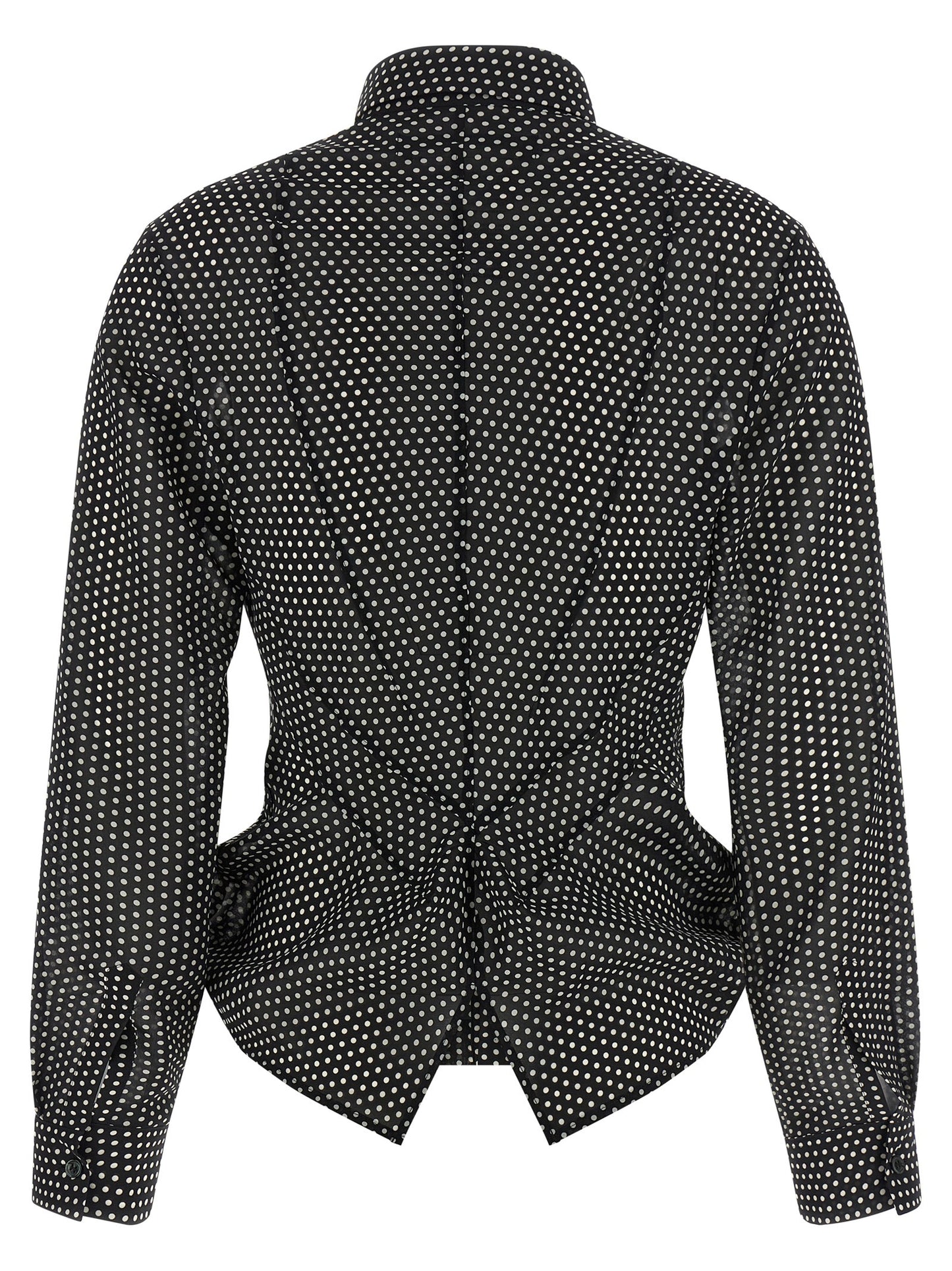 Junya Watanabe Women's Silk & Polyester Blouse - Bicolour Black White