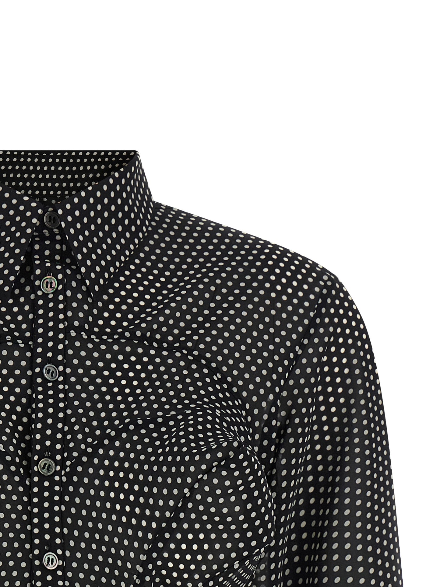 Junya Watanabe Women's Silk & Polyester Blouse - Bicolour Black White