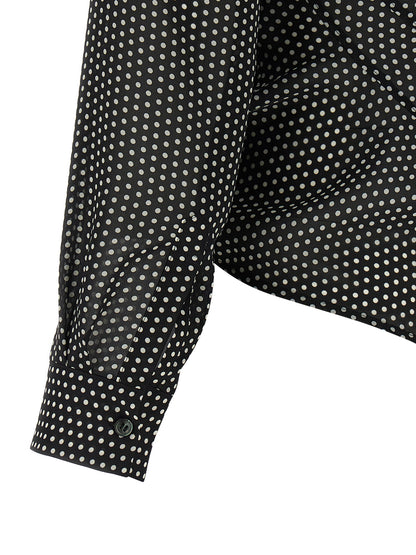 Junya Watanabe Women's Silk & Polyester Blouse - Bicolour Black White
