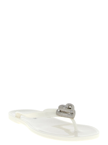 Sliders Sandals Flat Shoes by MACH & MACH for women in pvc white presents a impeccable silhouette as Aren Heart Women's PVC Sliders Sandals Flat Shoes, artfully designed with a and a impeccable for a refined, upscale finish.