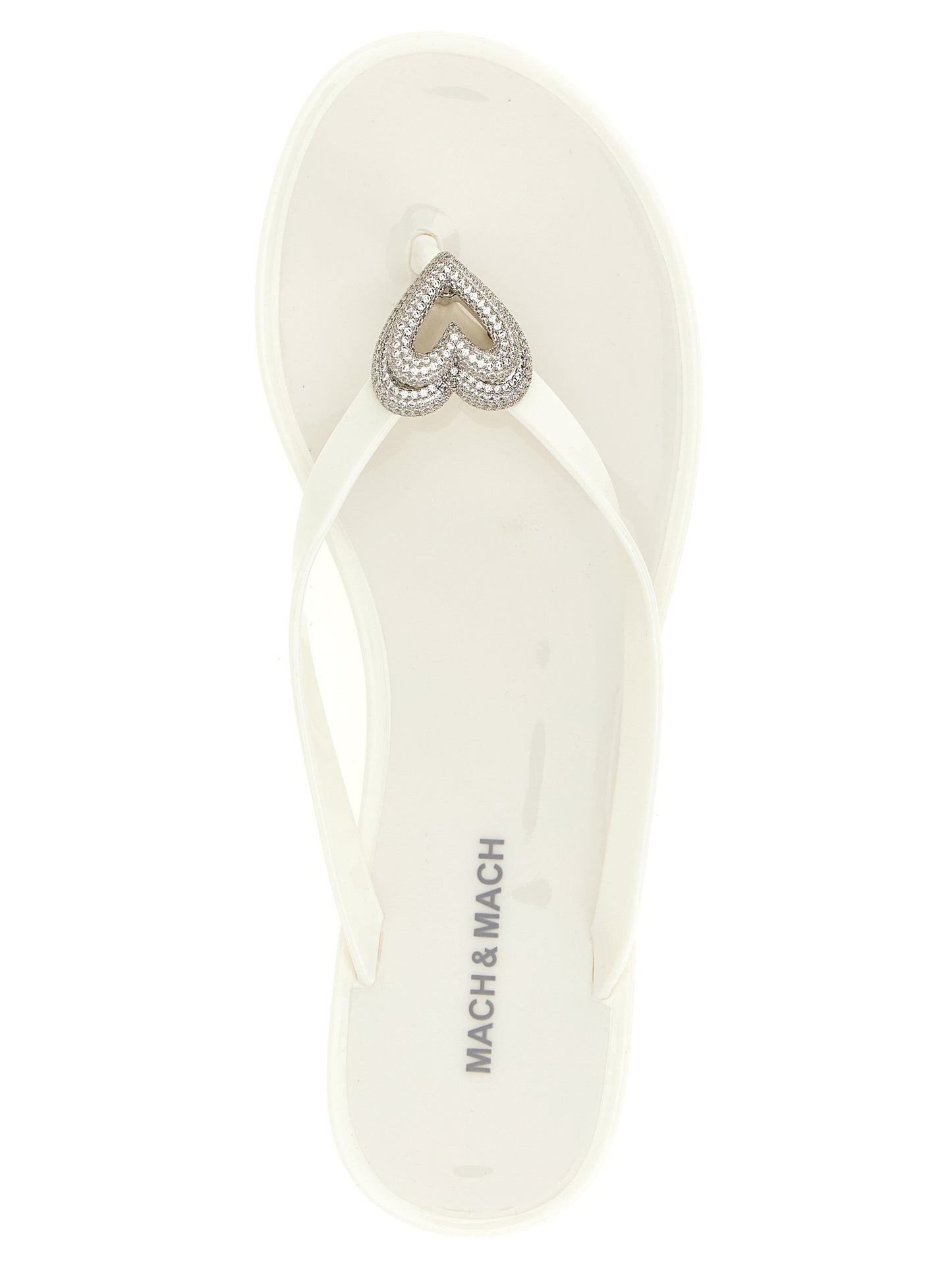 Sliders Sandals Flat Shoes by MACH & MACH for women in pvc white presents a effortless chic silhouette, showcasing the Aren Heart Women's PVC Sliders Sandals Flat Shoes design with a effortless chic and for a sophisticated look.