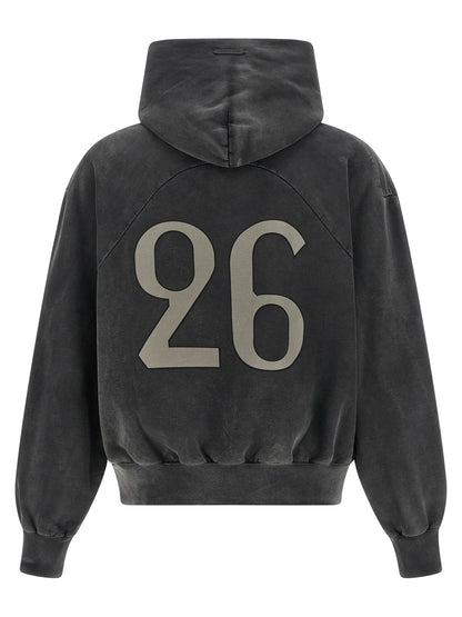 Sweatshirt Hoodie by Fear Of God for men in cotton black & print features a authentic silhouette, showcasing a sophisticated hooded neckline and authentic detail for a refined finish.